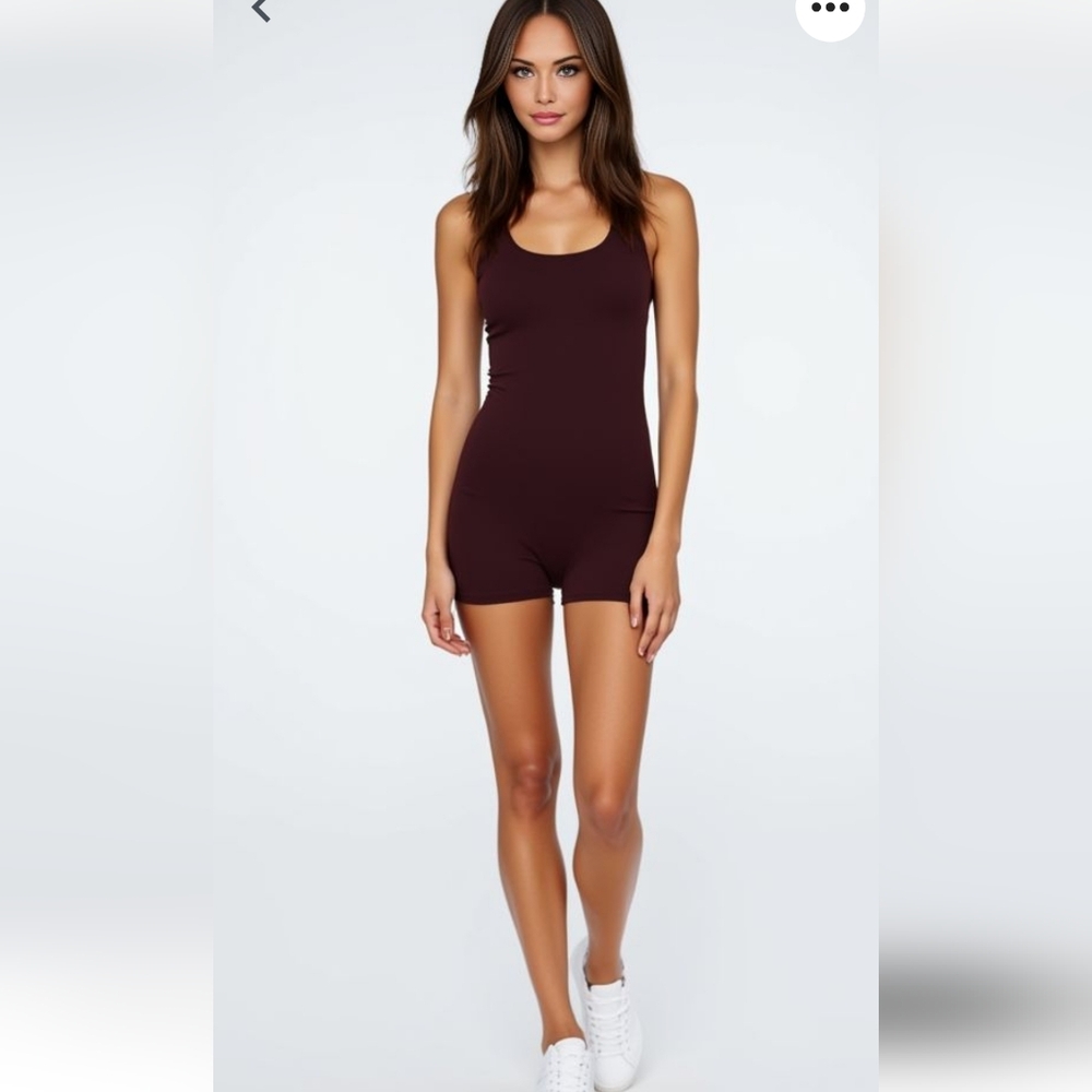 Women's Sleeveless Burgundy Jumpsuit